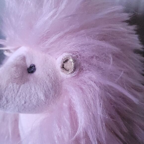 FAO Schwarz Sparklers Pink Gold Hedgehog 8” Plush Stuffed Animal Fluffy - Picture 9 of 11